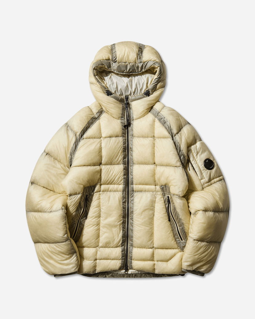 Puffer jakke C.P. Company D.D. Shell Hooded Medium Down Jacket Beige | 19CMOW702A-110416A 402