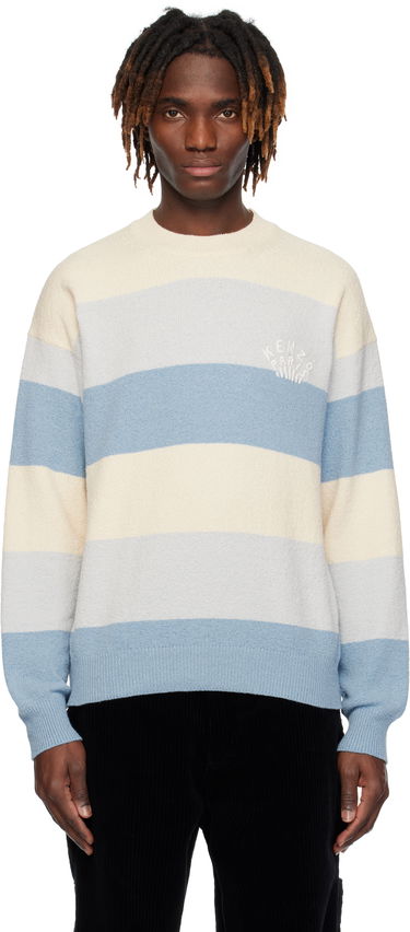 Sweater KENZO Kenzo Paris Embroidered Striped Sweater Blå | FF55PU7063CC, 0