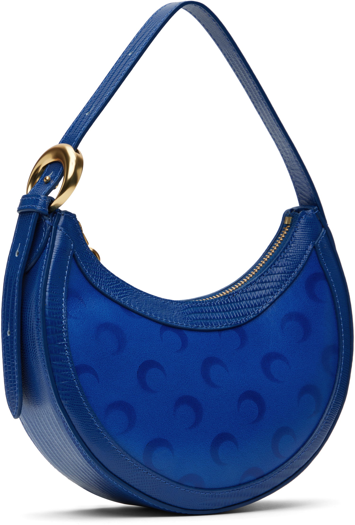 Håndtaske Marine Serre Marine Serre Moon Airbrushed Leather Eclips Mini Bag Blå | WBA002A CLEA0053, 1