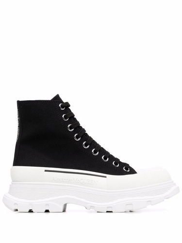 Sneakers og sko Alexander McQueen Cotton Ankle Boots Hvid | 611706W4MV21070, 0