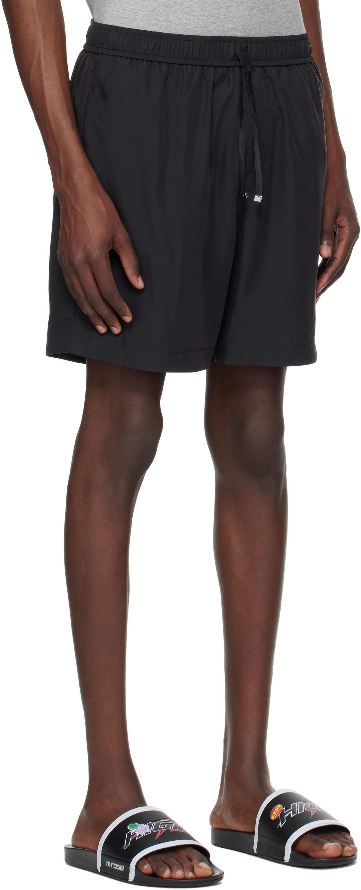 Badetøj AMIRI AMIRI 'MA' Outline Shorts Sort | AMSHCA1101, 1