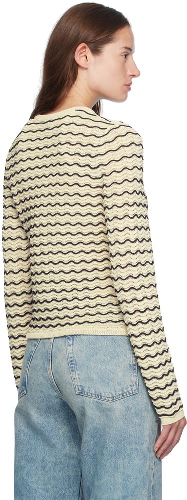 Sweater rag & bone rag & bone Elisa Wavy Knit Cardigan Beige | WAS24F068UG68, 2