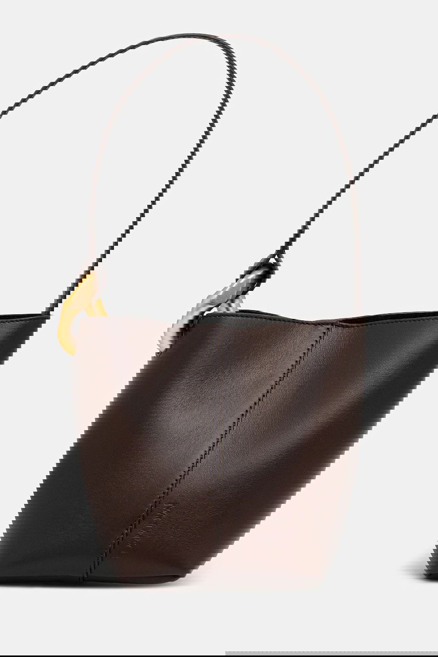 Håndtaske JW Anderson JW Anderson The Jwa Corner Small Bucket Bag Brun | HB0740.LA0232, 0