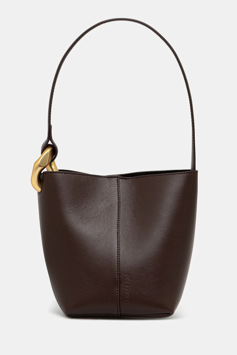 Håndtaske JW Anderson JW Anderson The Jwa Corner Small Bucket Bag Brun | HB0740.LA0232