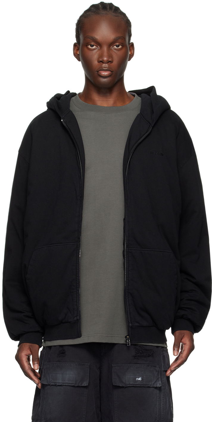 Sweatshirt We11done Padded Full-Zip Hoodie Sort | WD-TJ2-24-870-U-BK