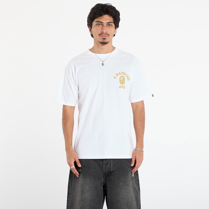 T-shirt BAPE 1St Camo College Ats T-Shirt Hvid | 001TEL801014MWHD
