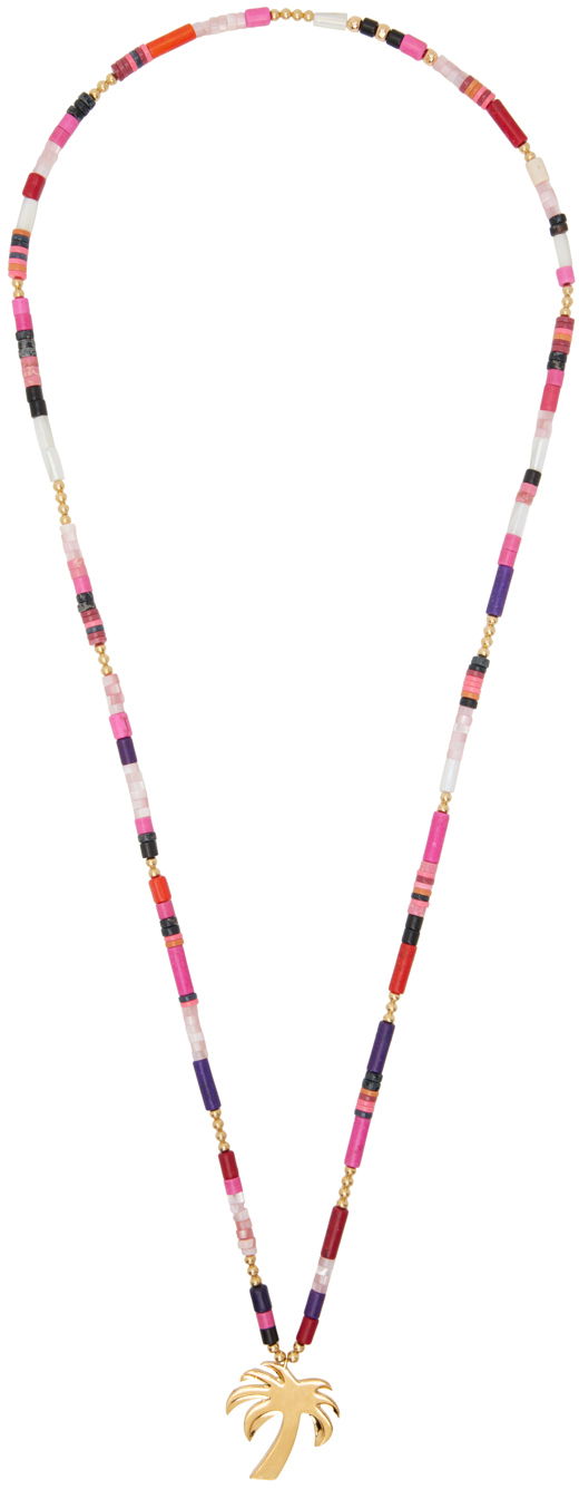 Halskæde Palm Angels Multicolor Palm Beads Necklace Flerfarvet | PWOB122F24MAT0018476