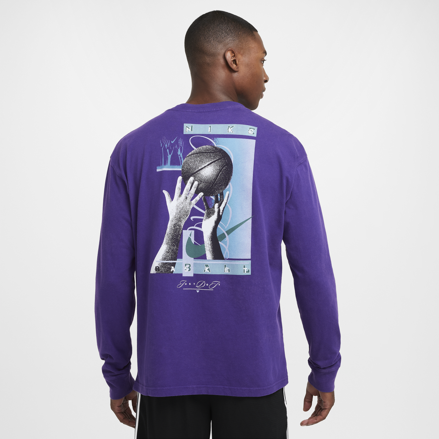 T-shirt Nike Max90 Basketball Long Sleeve T-Shirt Lilla | HF6195-504, 1
