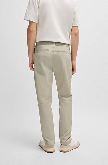 Bukser BOSS Tapered-Fit Technical-Stretch Chinos Beige | 50519228, 1