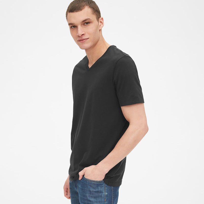 T-shirt GAP T-shirt Classic Vneck Tee True Black M Sort | 440768-03