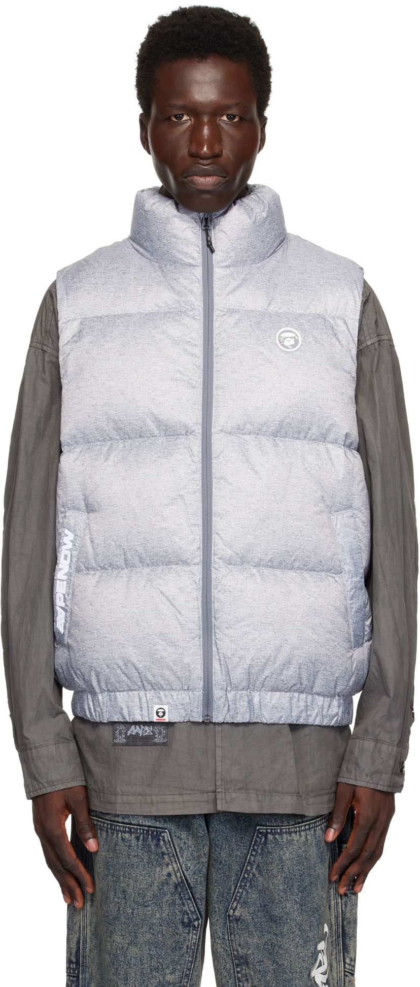 Vest AAPE by A Bathing Ape AAPE Now Down Vest Grå | AAPDNM7653XANGY2