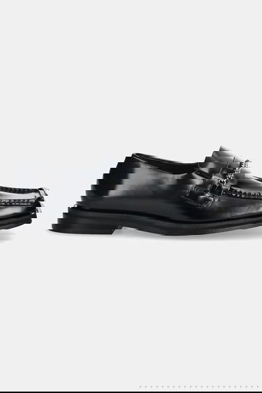 Sneakers og sko Martine Rose Martine Rose Patent Square Toe Chain Loafer Sort | 1026LP11001M, 1