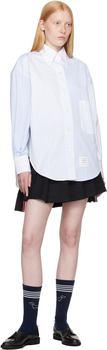 Skjorte Thom Browne Thom Browne Funmix Micro University Striped Shirt Blå | FLL079F-F0917, 3