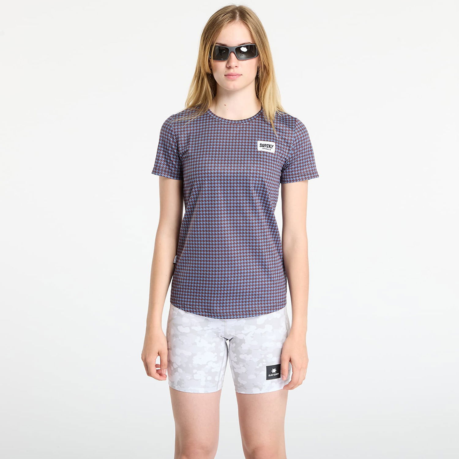 T-shirt Saysky Houndstooth Combat T-Shirt All-Over Print Flerfarvet | OWRSS31C1047, 0