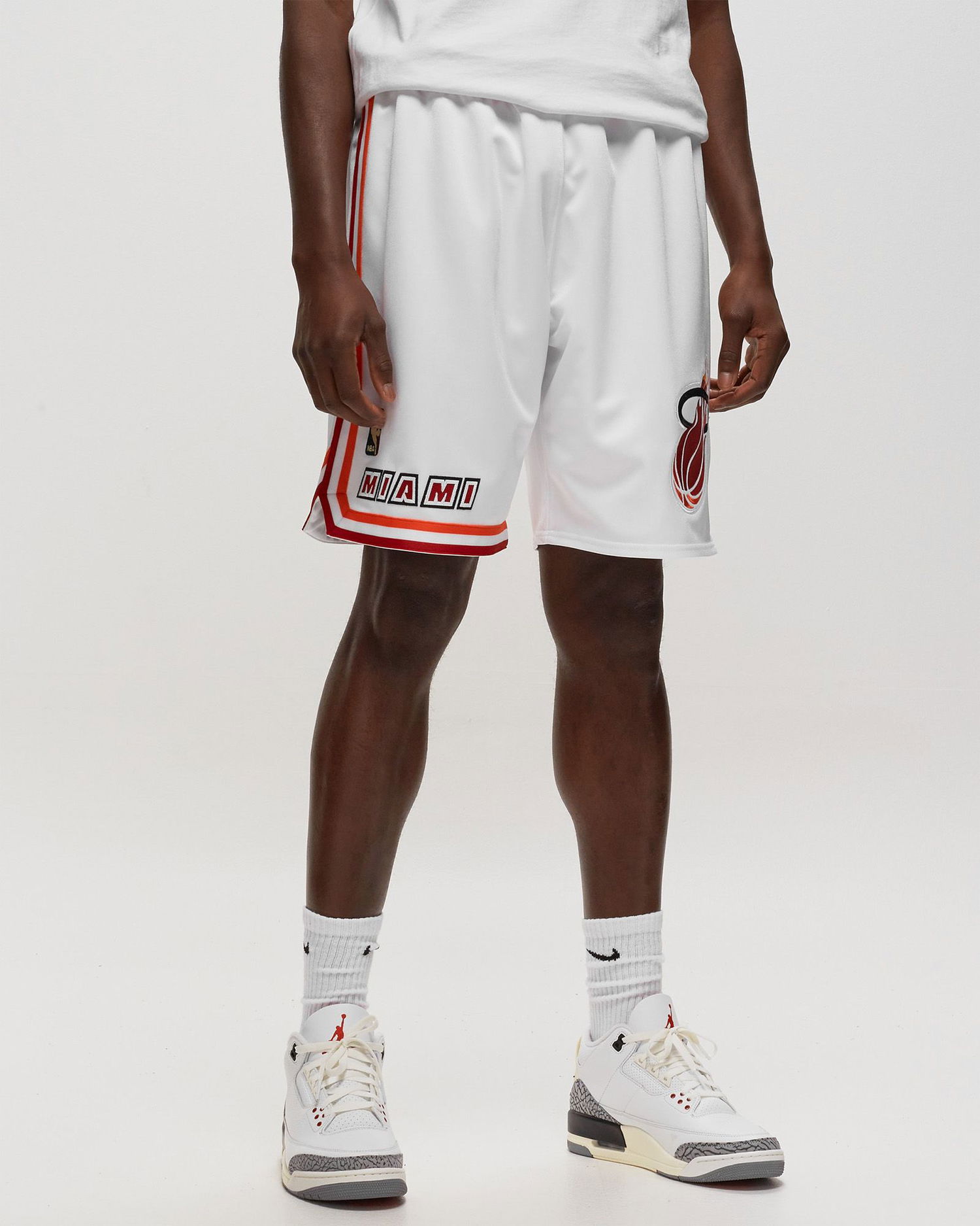 Shorts Mitchell & Ness Mitchell & Ness NBA HWC HEAT 2007 Team Shorts Hvid | ASHR5661-MHE07PPPWHIT, 1