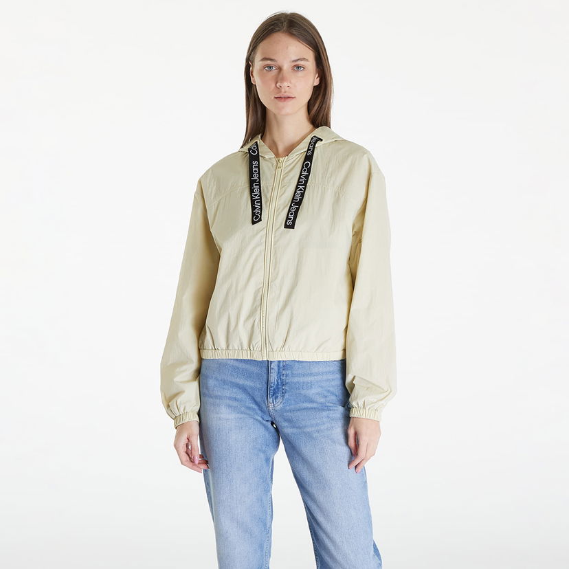 Vindjakke CALVIN KLEIN Jeans Logo Drawstring Windbreaker Green Haze Grøn | J20J223353 LFU