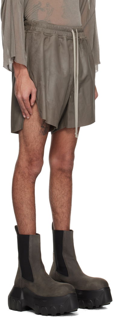 Shorts Rick Owens Rick Owens Hollywood Boxers Leather Shorts Sort | RR01E5306 LBA, 4