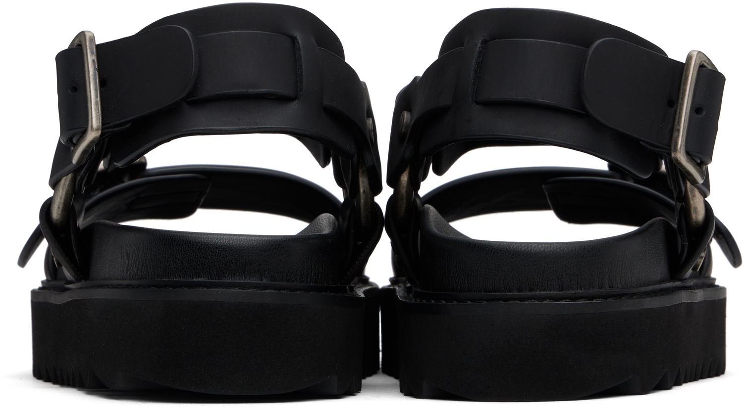 Tilbehør Acne Studios Acne Studios Leather Buckle Sandals Sort | AD0707-, 1