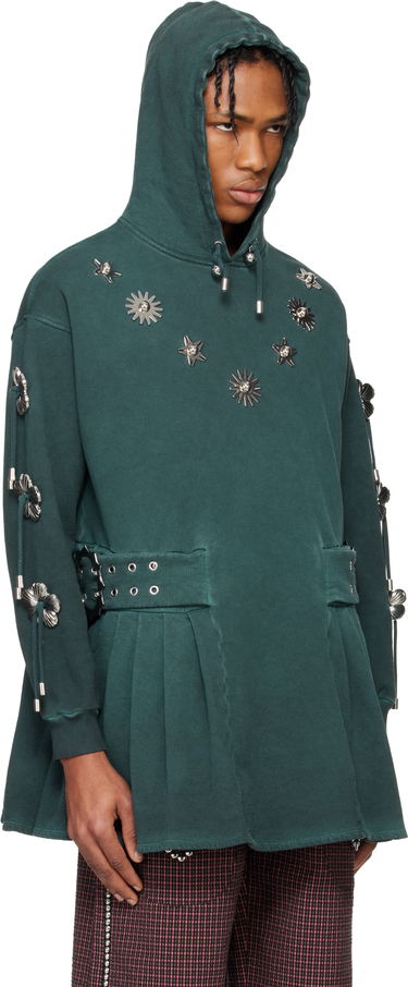 Sweatshirt Chopova Lowena Chopova Lowena Dallas Embellished Hoodie Minidress Grøn | 1297, 4
