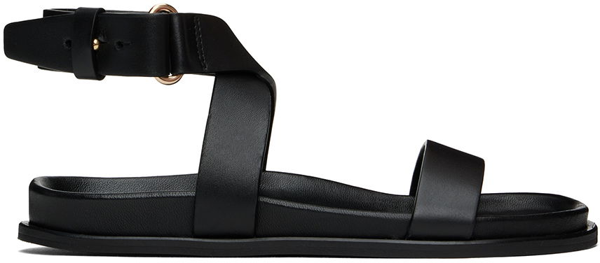 Sneakers og sko TOTEME The Chunky Leather Sandals Sort | 243-WAS2047-LE0035, 0