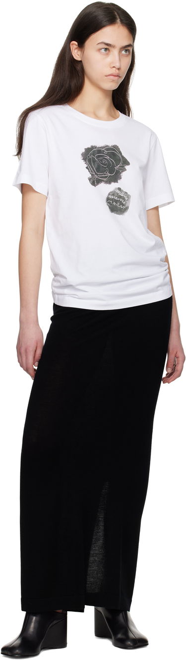 T-shirt Marni Marni Brushed Rose Cotton Jersey T-Shirt Hvid | THJE0293PA USCX64, 3