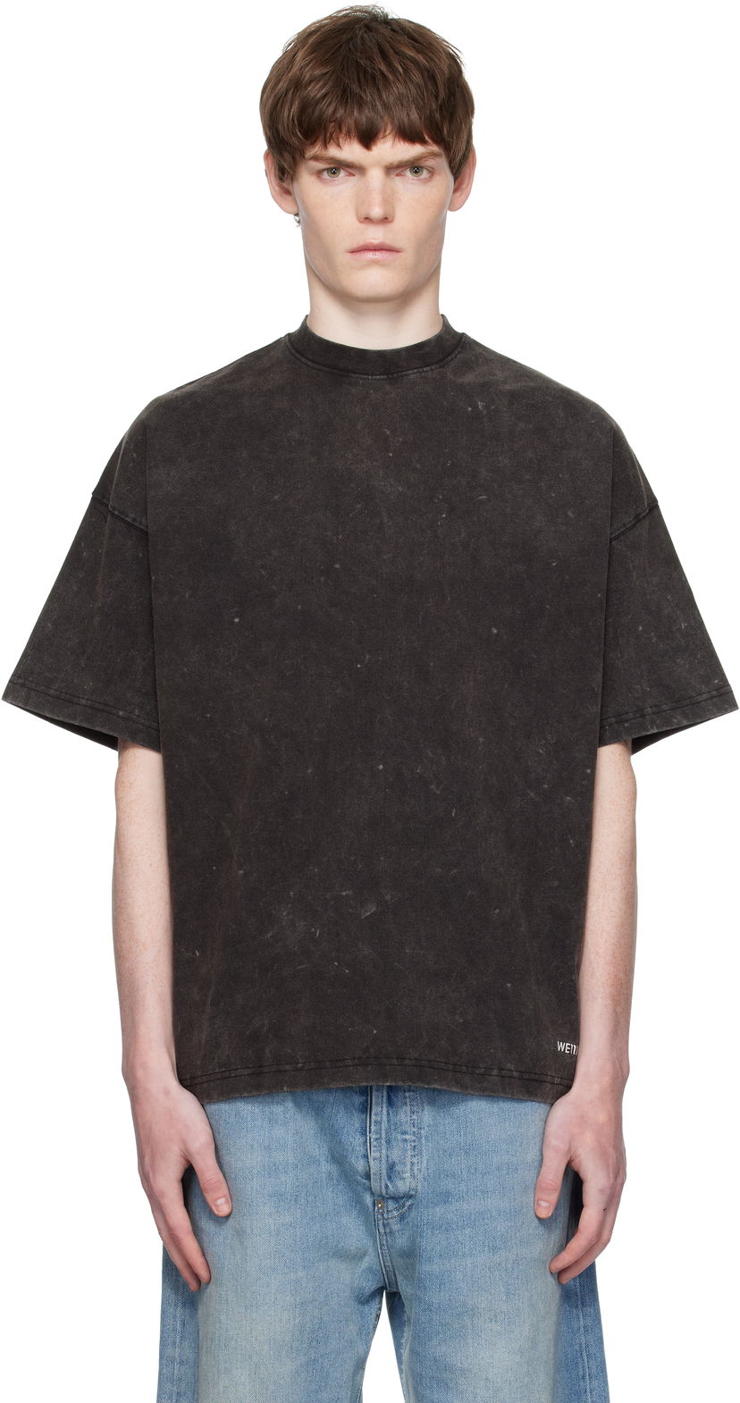 T-shirt We11done We11done Oversized Dyed T-Shirt Sort | WD-TT2-25-728-M-CH