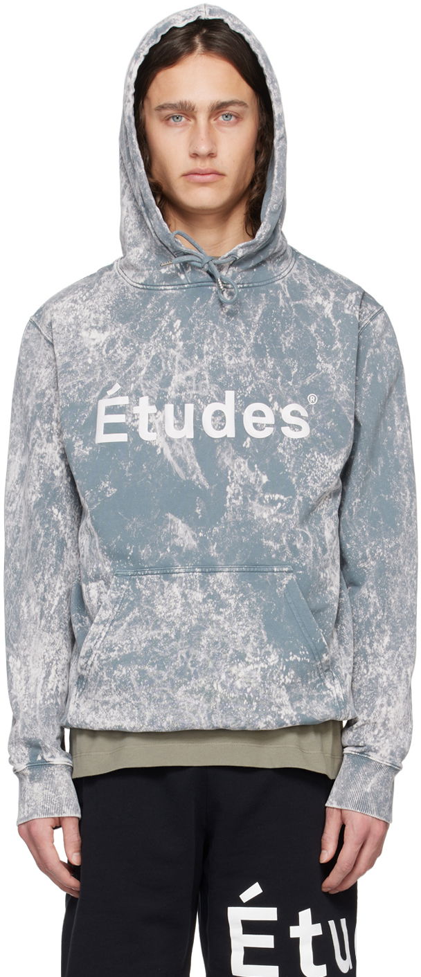 Sweatshirt Études Klein Acid Wash Hoodie Blå | E24MM254A01483