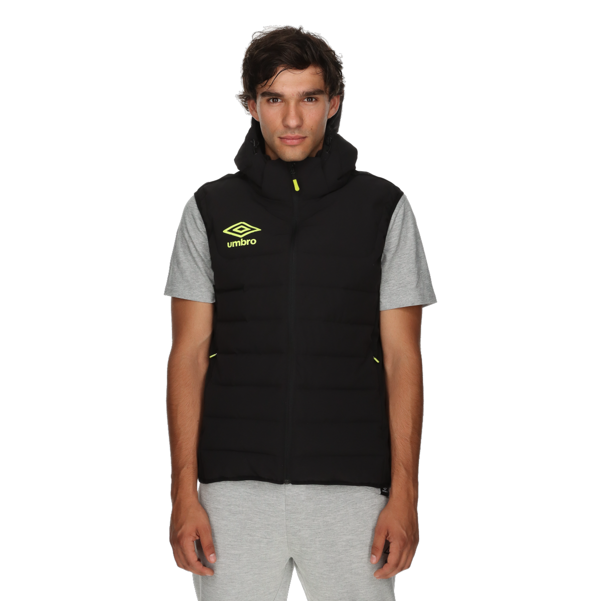 Vest Umbro Essentials Hooded Puffer Vest Sort | UMA253M500-01, 0