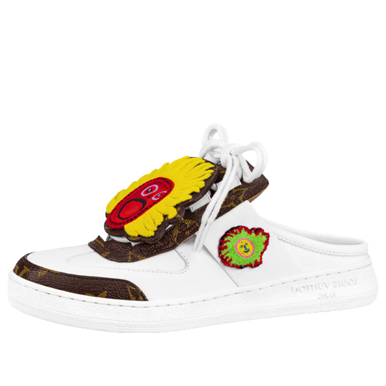 Sneakers og sko Louis Vuitton Kusama Mules with Logo and Monogram Hvid | 1ABD7C, 0
