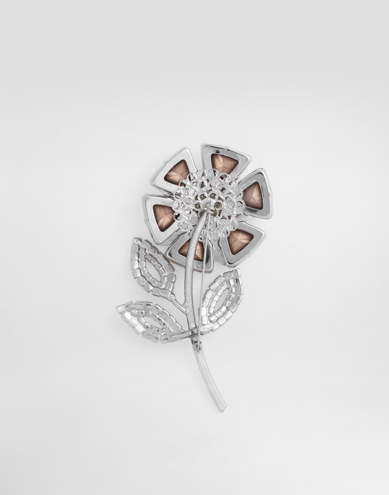 Stift Dolce & Gabbana Dolce & Gabbana Maxi Flower Rhinestone Brooch Metalisk | WPR7F4W111187655, 1
