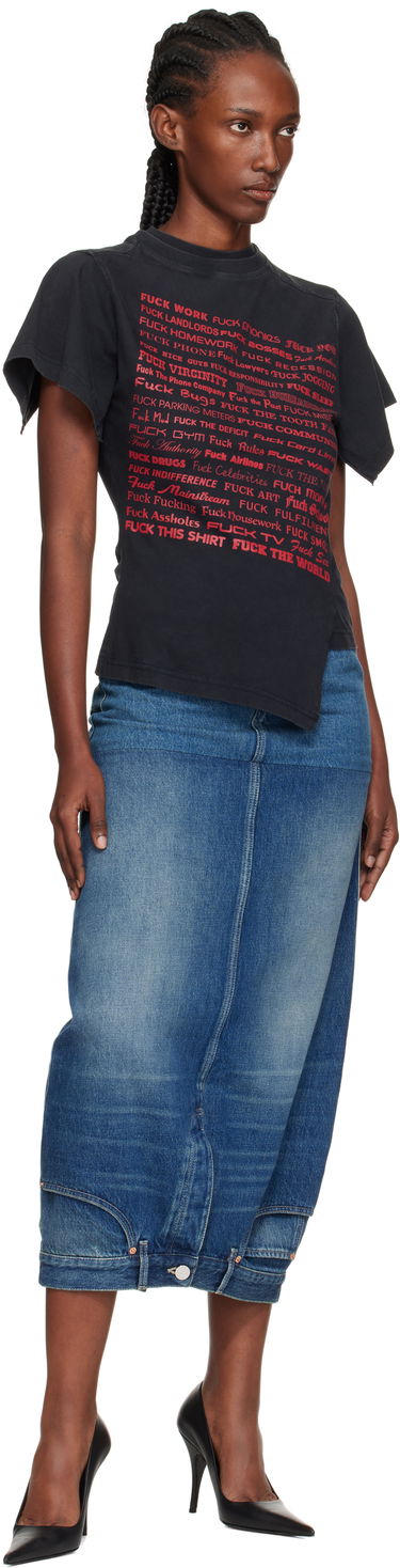 Nederdel VETEMENTS Vetements Double Denim Midi Skirt Blå | WH76DK880VBBG, 3