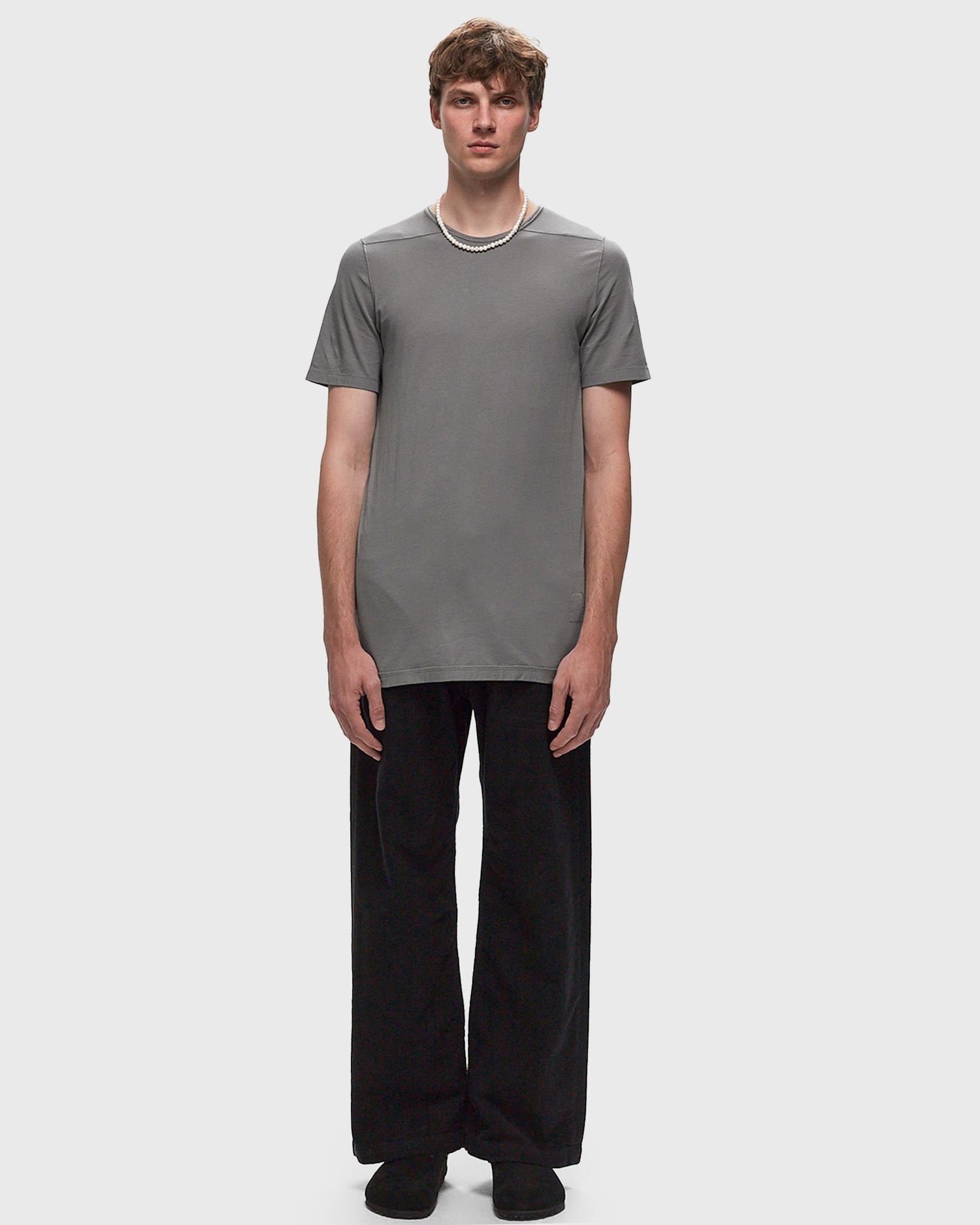 T-shirt Rick Owens DRKSHDW KNIT T-SHIRT-LEVEL T Grå | DU02D2250-RNP-88, 1