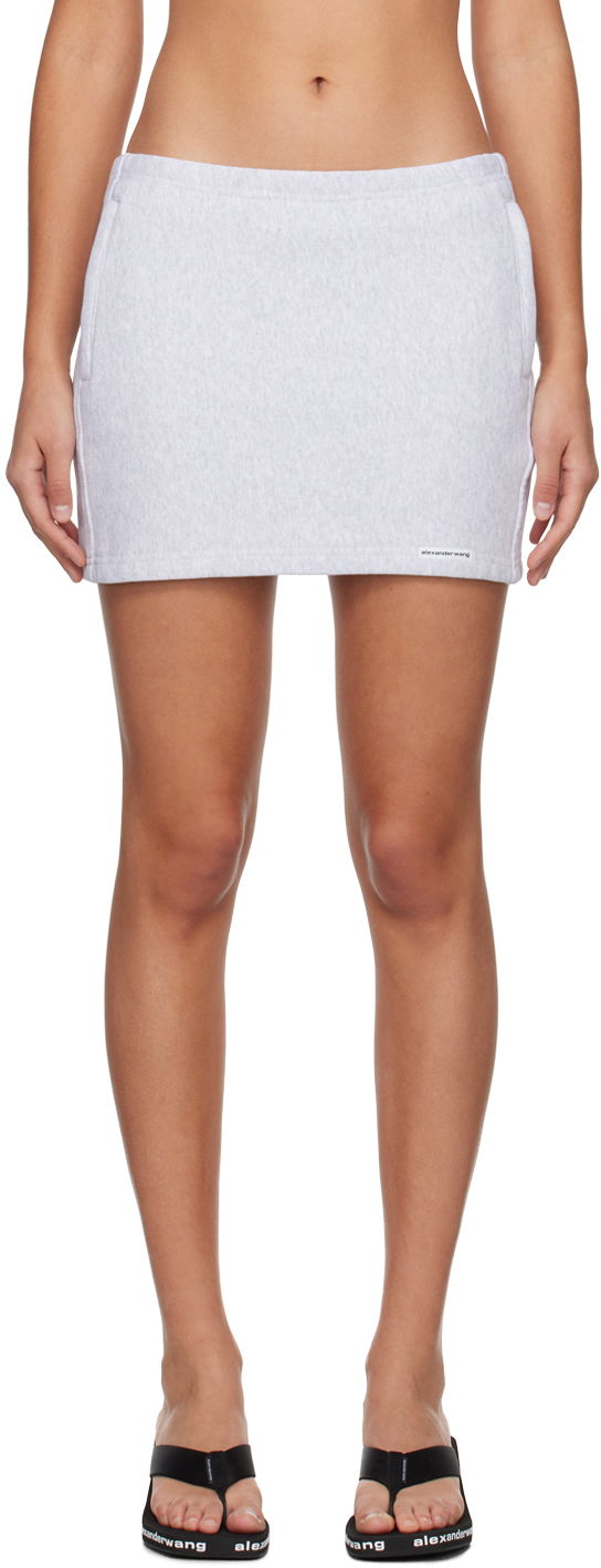 Nederdel Alexander Wang Wang Zip Miniskirt Grå | 4CC1245056, 0