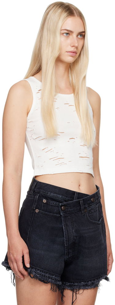 Tanktop R13 R13 Distressed Tank Top Hvid | R13WK080-K001B, 1
