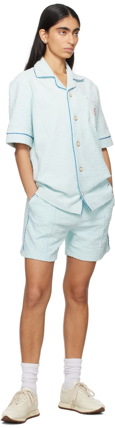 Skjorte Casablanca Monogram Towelling Relaxed Fit Shirt Blå | U-MPS25-SH-085-01, 3