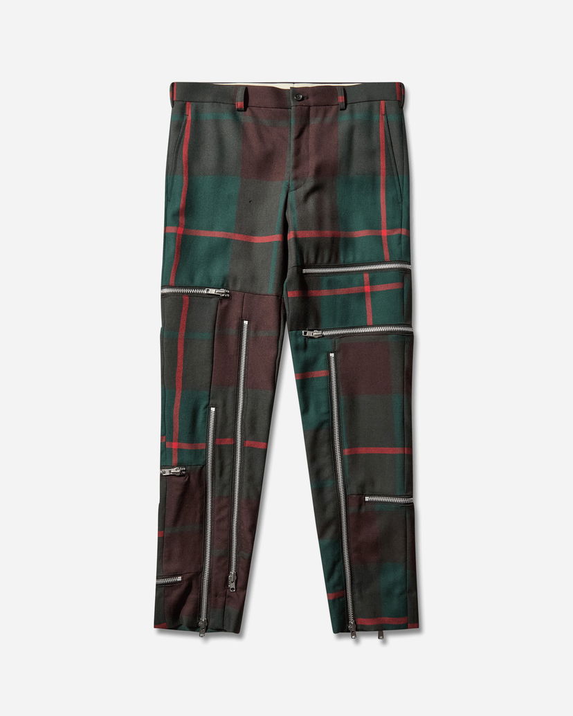 Bukser Comme des Garçons Wool Tartan Check Zip Trousers Flerfarvet | PP-P034-W25 2