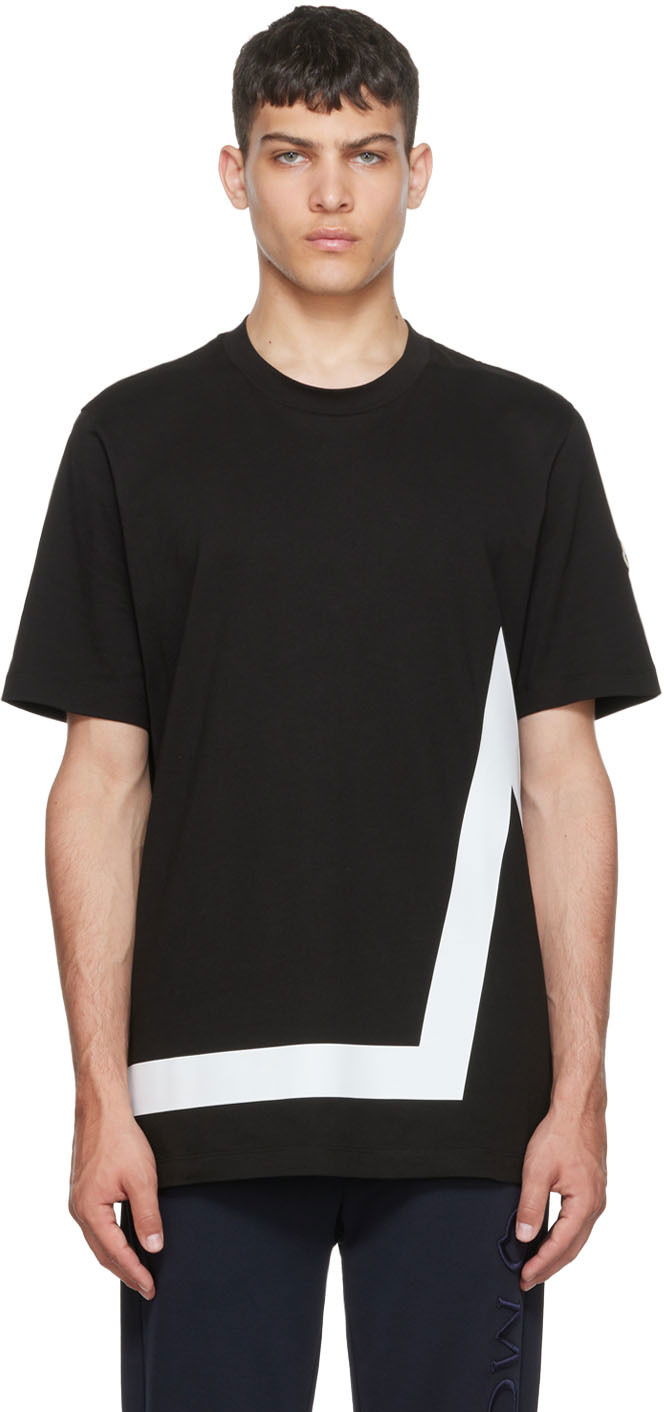 T-shirt Moncler Cotton T-Shirt Sort | H20918C000018390T