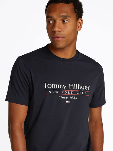 T-shirt Tommy Hilfiger Tommy Hilfiger Logo Crew Neck T-Shirt Mørkeblå | MW0MW38621DW5, 3