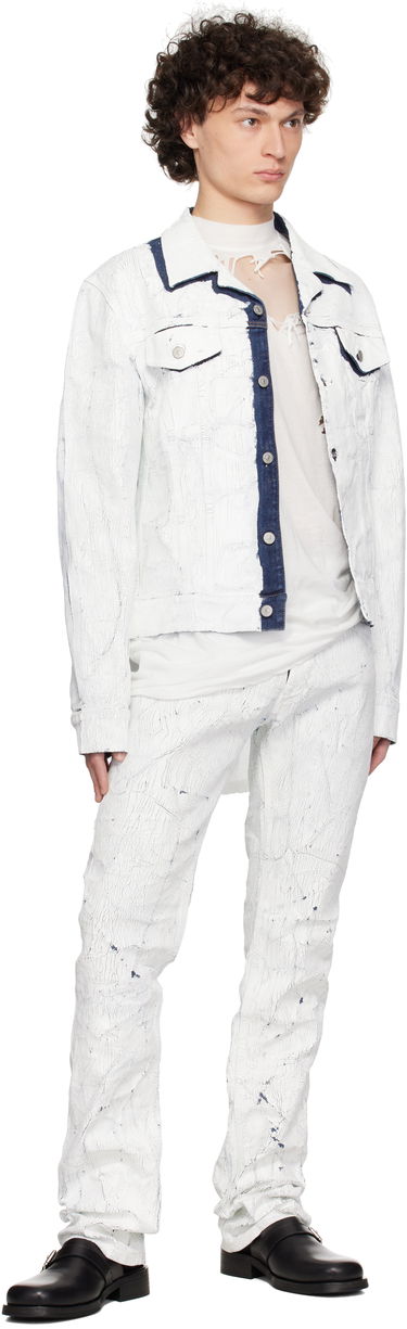 Jeans Maison Margiela MM6 Maison Margiela 5 Pocket Cracked Jeans Hvid | SH2LA0018 M30028, 3