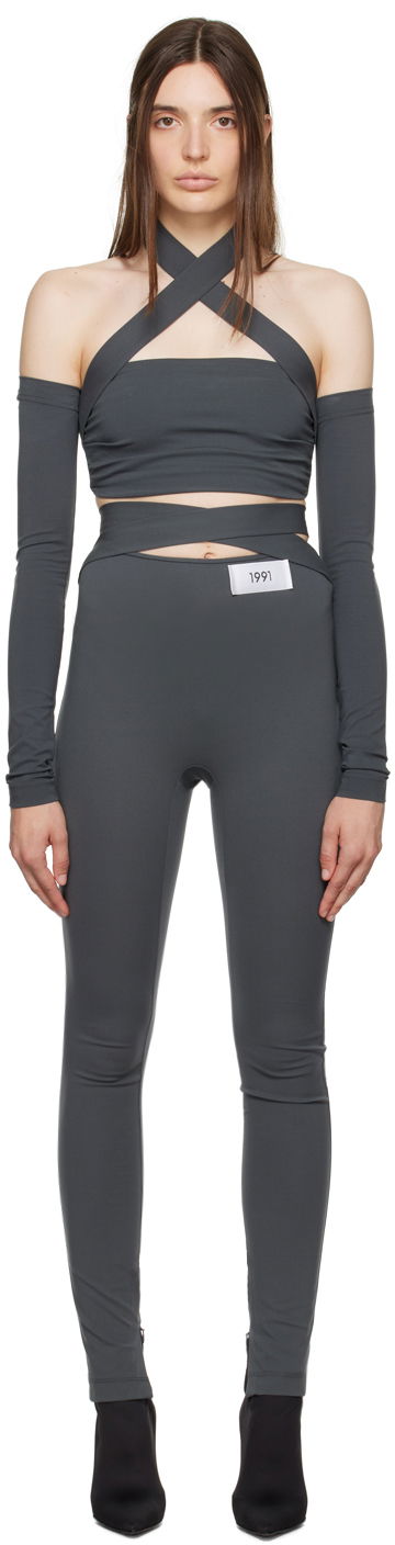 Leggings Dolce & Gabbana Gray Kim Kardashian Edition Leggings Grå | FTCTUT FUGPO