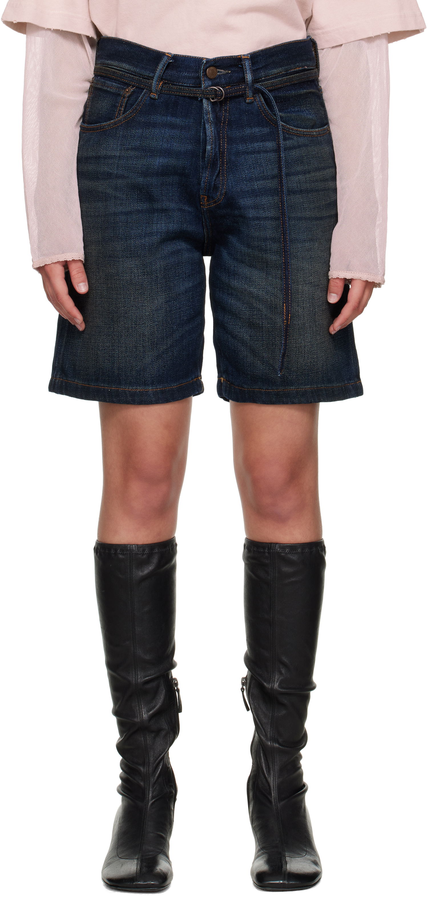 Shorts Acne Studios Acne Studios Loose Fit Denim Shorts Blå | CE0067-, 0
