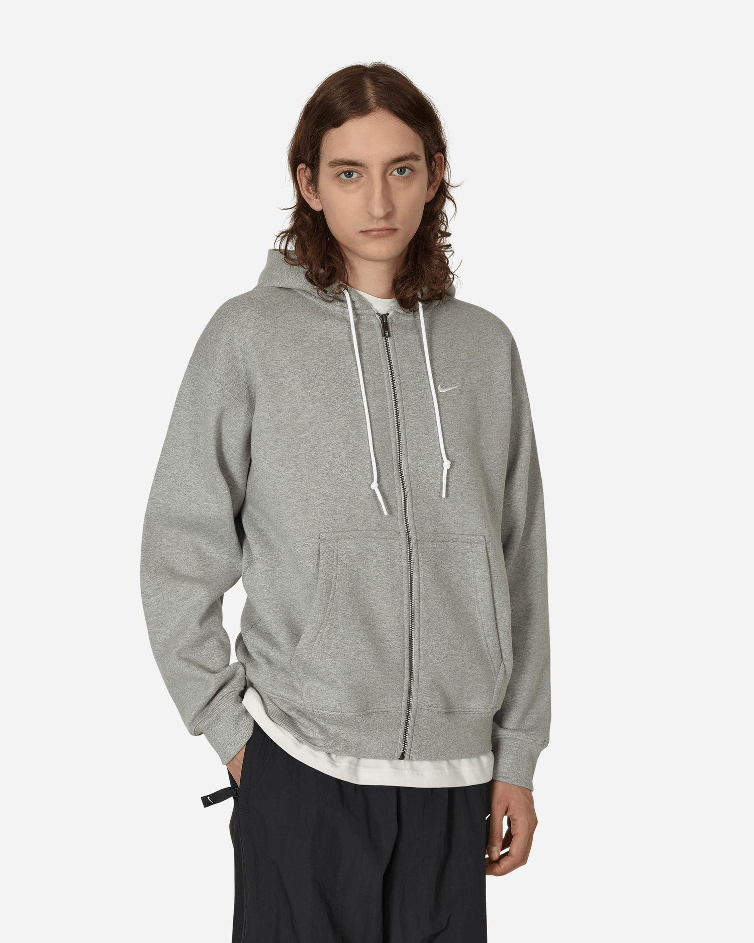 Sweatshirt Nike Solo Swoosh Full-Zip Hoodie Grå | DR0403-063, 1