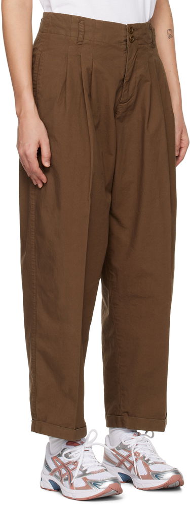 Bukser YMC Keaton Pleated Trousers Brun | Q4UAN, 1