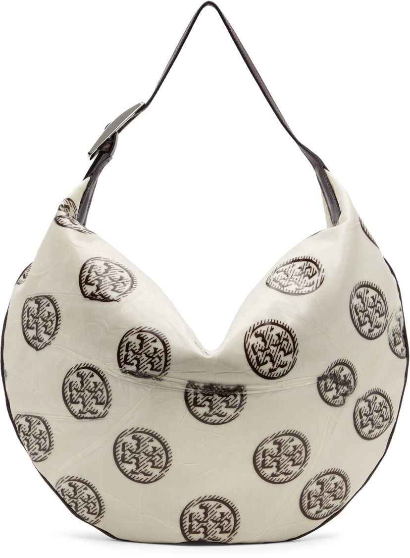 Skuldertaske Tory Burch Tory Burch T Monogram Balloon Bag Hvid | 171915-102