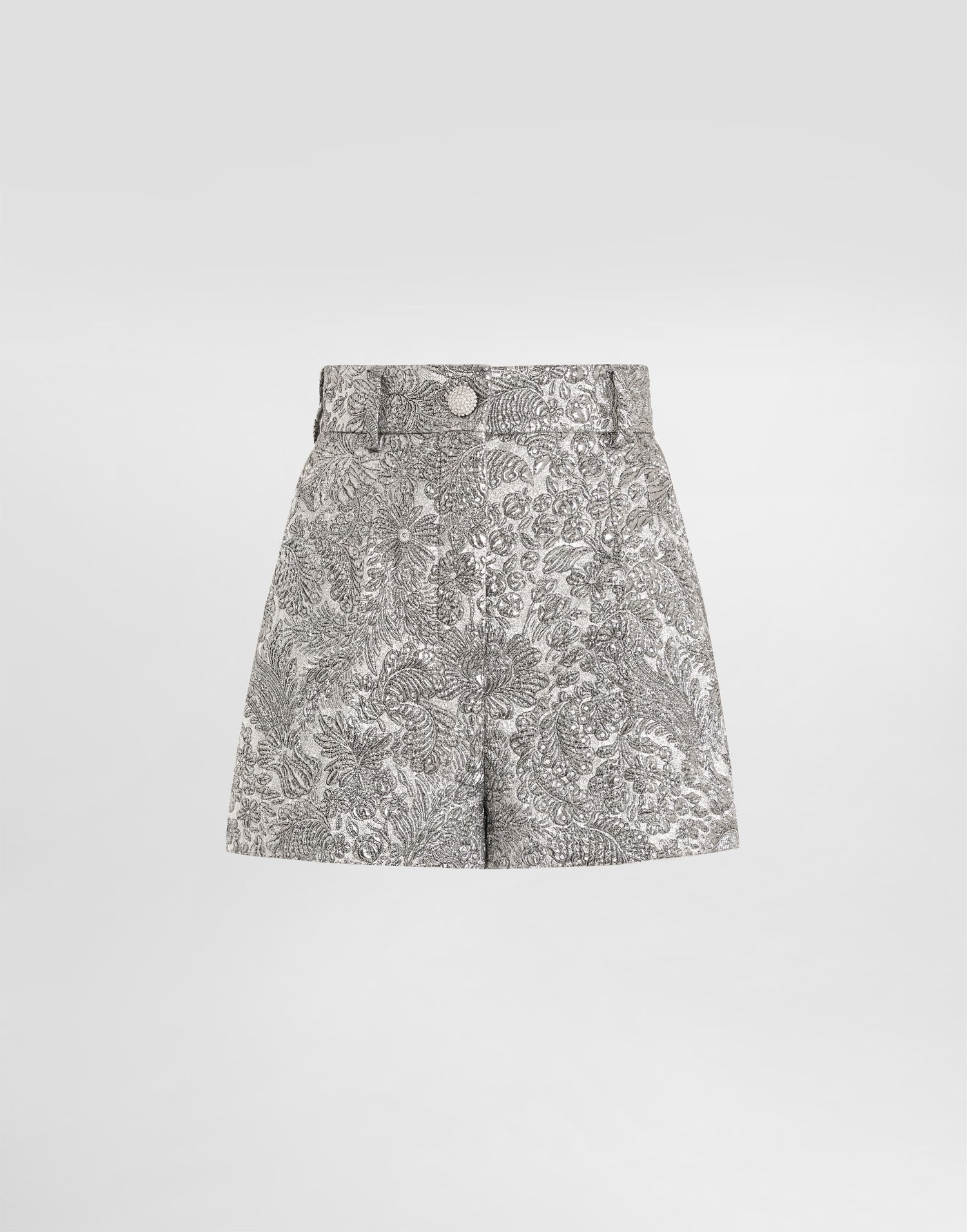 Shorts Dolce & Gabbana Lamé Floral Jacquard Bermuda Metalisk | FTC9GZFJZALS0998, 0