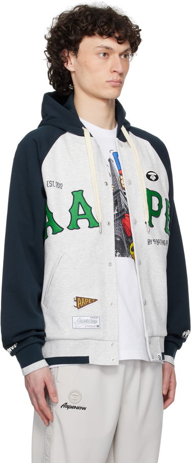 Bomberjakke AAPE by A Bathing Ape AAPE by A Bathing Ape Main Zip Up Hoodie Jacket Grå | AAPSWMC323XANWH2, 1