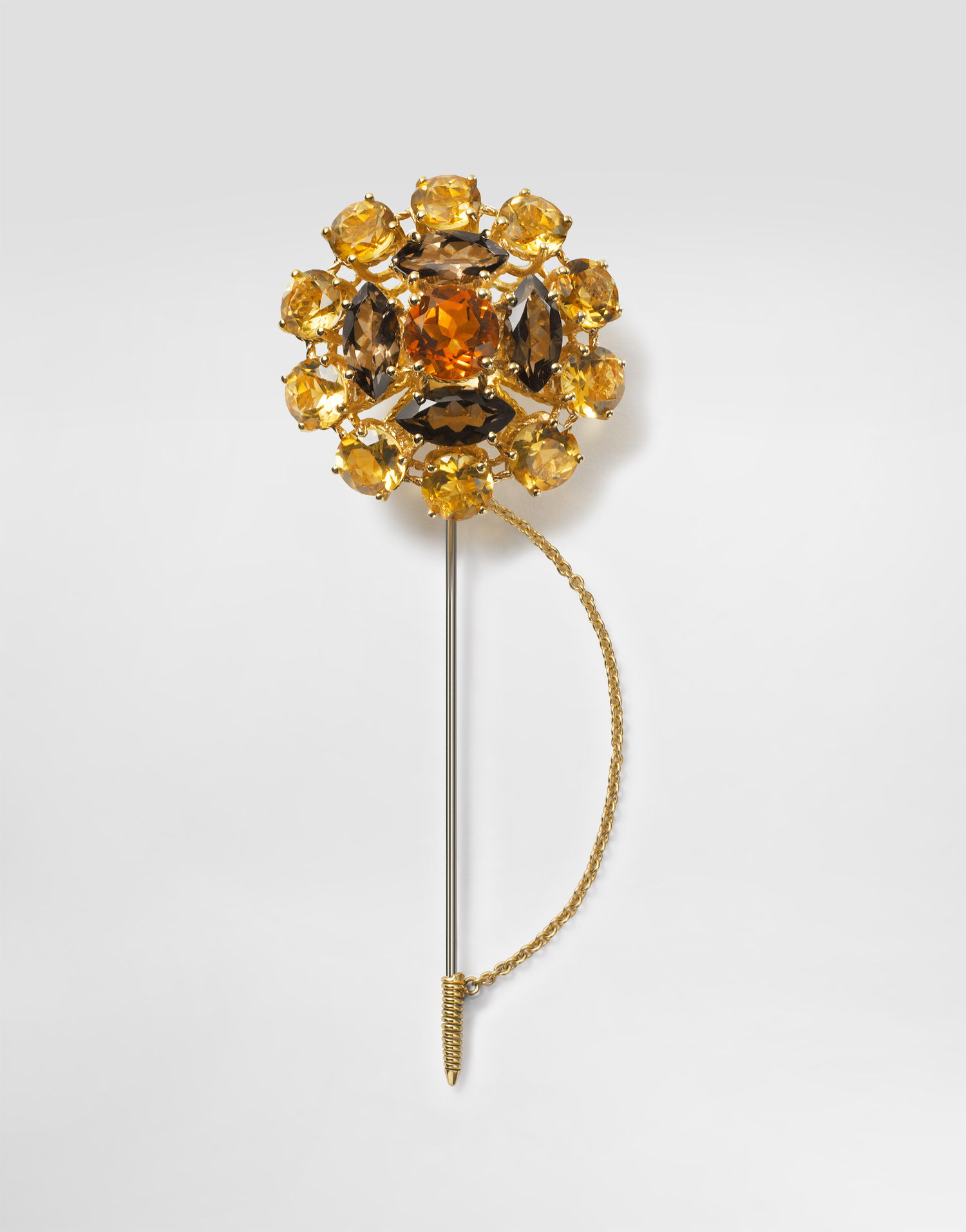 Stift Dolce & Gabbana Dolce & Gabbana Sicily Brooch with Madera Quartz, Smoky Quartz, and Citrines Gul | WPKN3GWYE01ZOO00, 0
