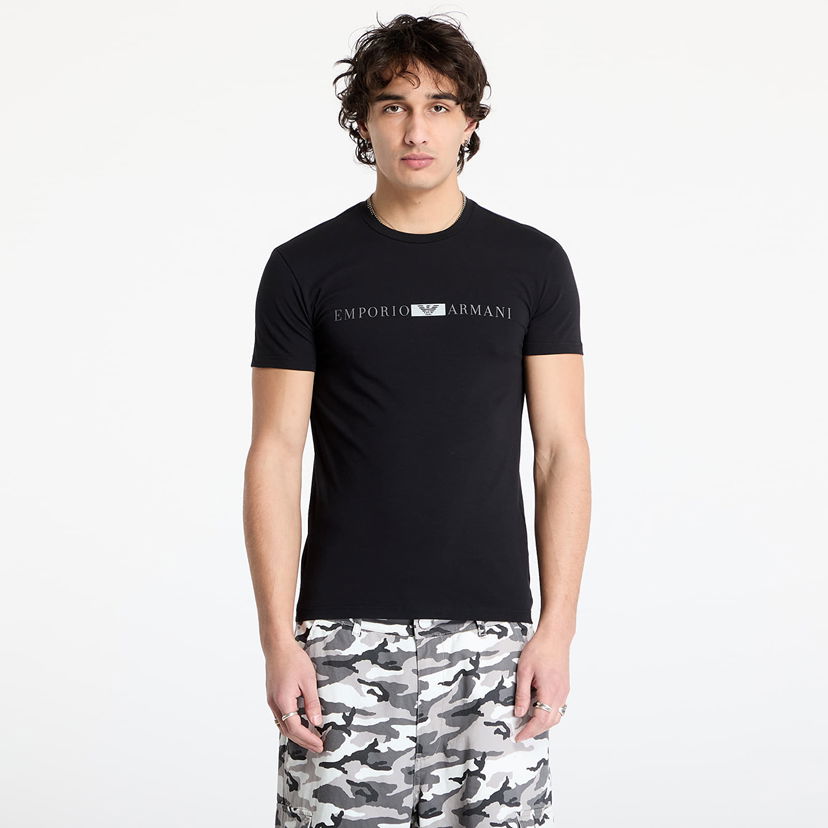 T-shirt Emporio Armani Knit Crew Neck T-Shirt Sort | 111971 4F525 00020