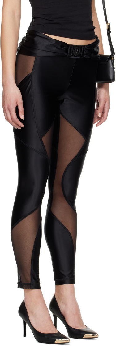 Leggings Versace Versace Jeans Couture V-Emblem Sheer Panel Leggings Sort | E78HAC103_EJ0223, 1