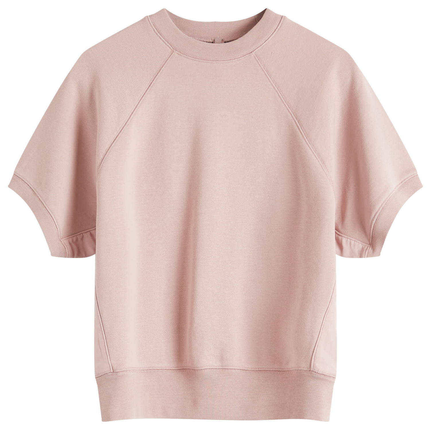 Sweater SKIMS SKIMS Raglan Short Sleeve Sweatshirt, Size Large Lyserød | SS-STT-7770W-FAWN, 0